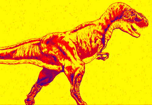 Immagine stilizzata di un dinosauro