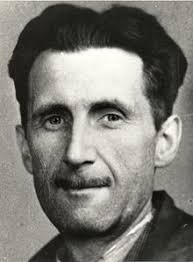 viso in primo piano di George Orwell