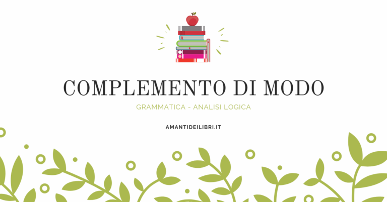 Complemento Di Modo A Che Domanda Risponde